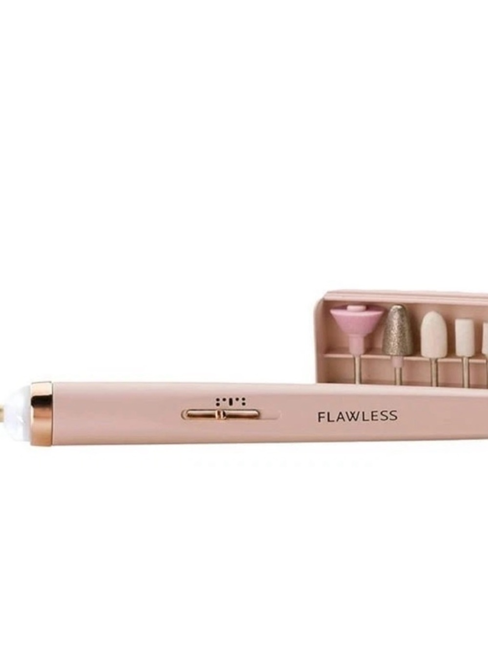 LAWLESS Rose Pink Electric Nail Grooming Set with Multiple Bits